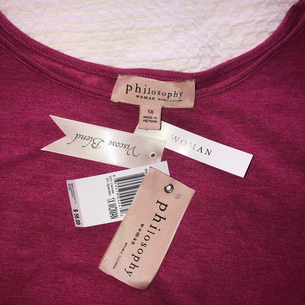 Philosophy Dress NWT pink color size XL 22”inches armpit to armpit 30” length - Picture 3 of 7